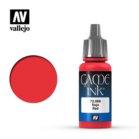 Vallejo: 72.086 - Game Color - Ink - Red (18 ml)