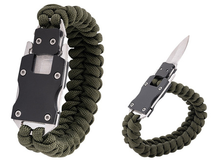 Bransoletka Survivalowa Paracord z Nożem