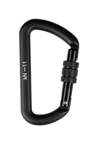 Karabinek Pomocniczy GEAR zakręcany czarno-żółty VI.6+