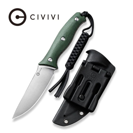 Nóż Civivi Stormridge Green Canvas Micarta, Satin Nitro-V (C23041-3)