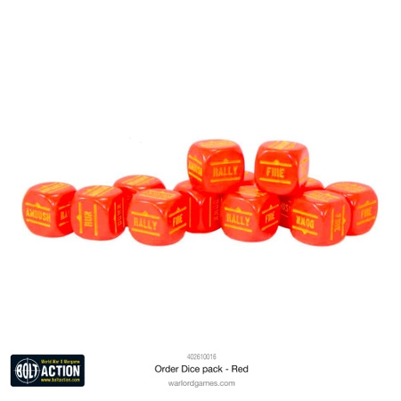 BOLT ACTION Orders Dice Pack - Red