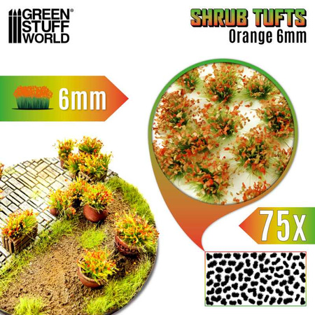 GSW - Shrub Tufts 6mm self-adhesive - Orange