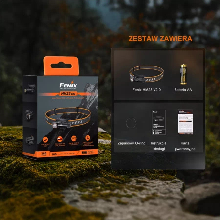 FENIX Latarka czołowa HM23 V2.0 300 lumenów