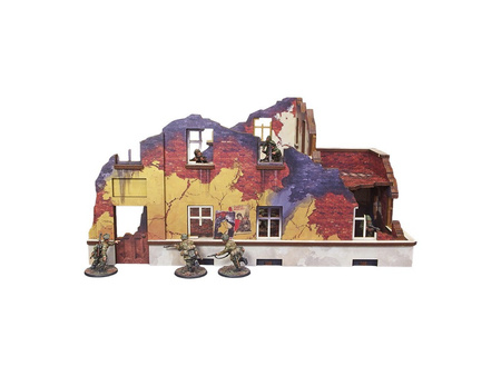 MICRO ART - WW2 Ostfront Stalingrad School Left (with balcony) (1) (28mm) PREPAINTED
