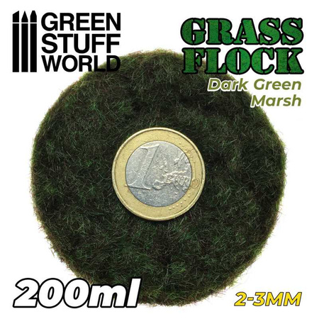 GSW - Static Grass Flock 2-3mm - DARK GREEN MARSH - 200 ml