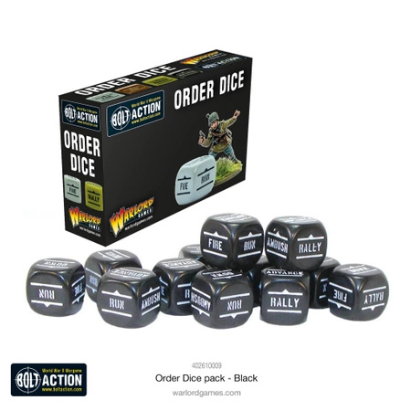 BOLT ACTION Orders Dice Pack - Black