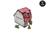 MICRO ART - WW2 NORMANDY COACH HOUSE W. CHICKEN COOP (28MM)