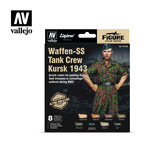 VALLEJO 70249 Figure Color Series 8 farb + figurka - Waffen SS Tank Crew, Kursk 1943