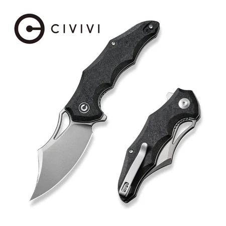 Nóż składany CIVIVI Chiro Black Shredded G10, Satin 14C28N (C23046-3)