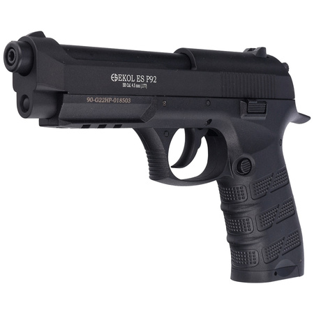 Pistolet Pneumatyczny Wiatrówka Ekol ES P92 Full Size Polimer 4,5 mm Matte Black