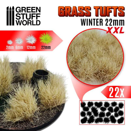 GSW - Grass TUFTS XXL - 22mm self-adhesive - WINTER
