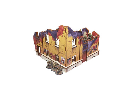 MICRO ART - WW2 Ostfront Stalingrad School Right (with 3rd floor) (1) (28mm) PREPAINTED