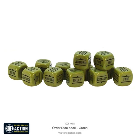 BOLT ACTION Orders Dice Pack - Green