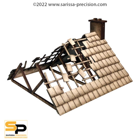 SARISSA PRECISION - DESTROYED SMALL HOUSE (28MM) + dodatkowe piętro