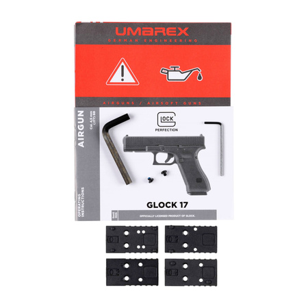 Pistolet wiatrówka Glock 17 gen 5 MOS 4,5 mm BB 3J z płytkami