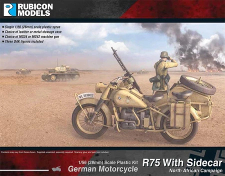RUBICON 280052 - German Motorcycle R75 with Sidecar (DAK)