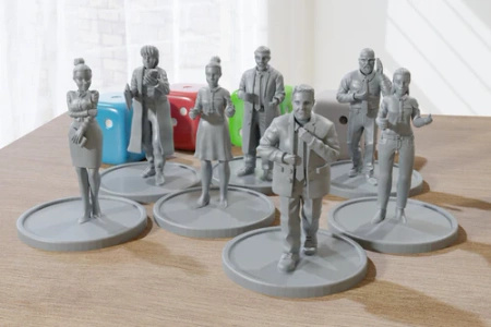 PM - Office Civilians - 3D Printed - 28mm