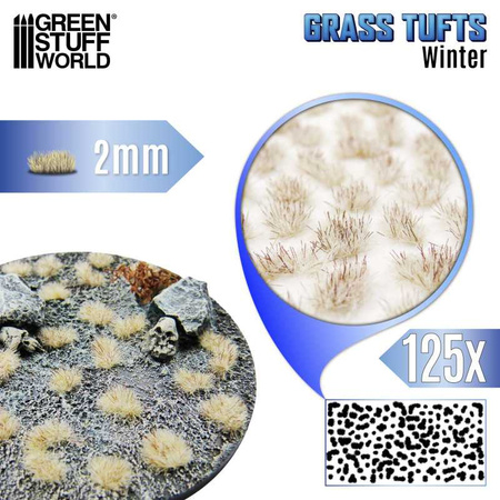 GSW - Static Grass Tufts 2 mm - Winter White