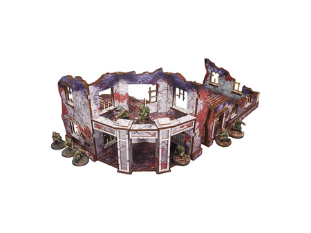 MICRO ART - WW2 Ostfront Stalingrad Univermag Front (with balcony) (2) (28mm) PREPAINTED