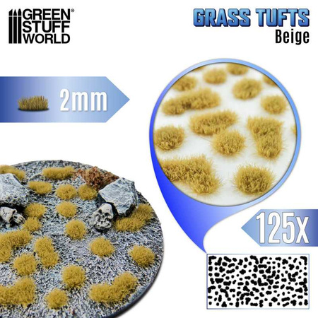 GSW - Static Grass Tufts 2 mm - Beige