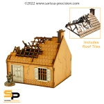 SARISSA PRECISION - DESTROYED SINGLE-STOREY HOUSE (28MM)