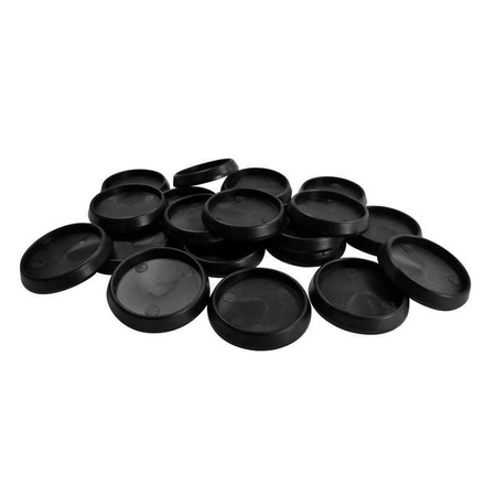 GSW - Hollow Plastic Bases - BLACK 25mm x 20szt.