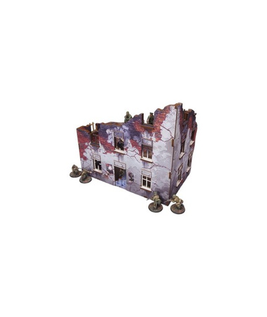 MICRO ART - WW2 Ostfront Stalingrad Apartment Block Front (1) (28mm) PREPAINTED