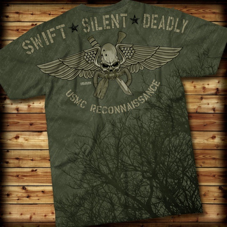 Koszulka Swift, Silent, Deadly L OD 7.62 Design