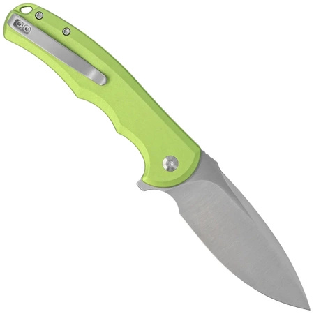 Nóż składany Civivi Button Lock Praxis Lime Green Aluminium, Satin Nitro-V (C18026E-3)