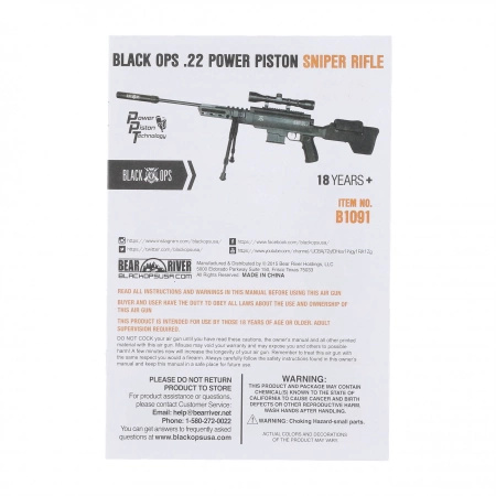 Wiatrówka Black Ops Sniper 5,5 mm z lunetą 4x32
