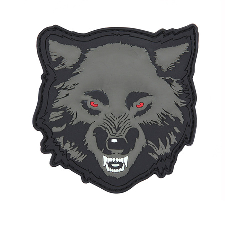 Naszywka 3D PVC Wolf Head grey 101 INC