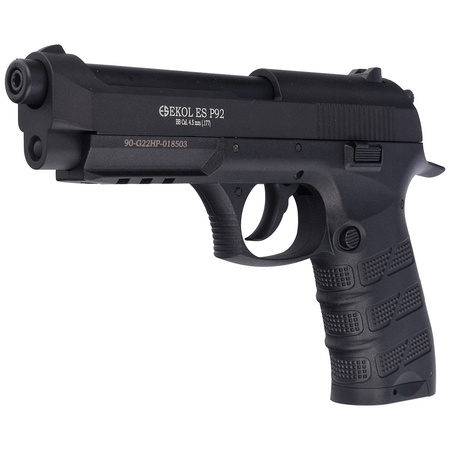 Pistolet Pneumatyczny Wiatrówka Ekol ES P92 Full Size Polimer 4,5 mm Matte Black