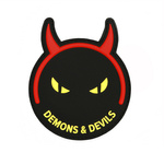 Naszywka 3D PVC Demons & Devils black/yellow