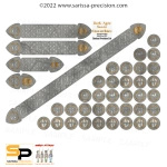 SARISSA PRECISION - Dark Ages Saxon Token & Ruler Set - Full Colour