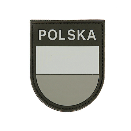 Naszywka 3D PVC Polska grey 101 INC