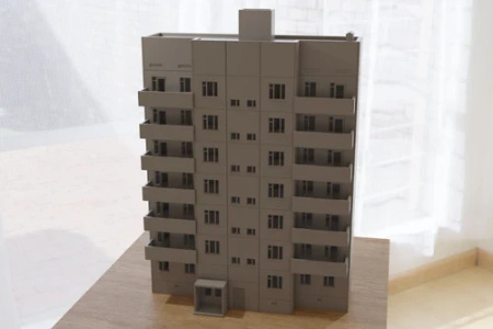PM - ZONA ALFA Pripyat Apartment Tower Type 1 - 3D Printed - 28mm