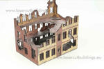 Kamienica ceglana I gen. II wersja zniszczona LBHP0231 - prepaint - 1:56 / 28mm