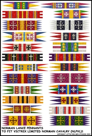 Norman Lance Pennants – chorągiewki do kopi dla zestawu Victrix Norman Cavalry