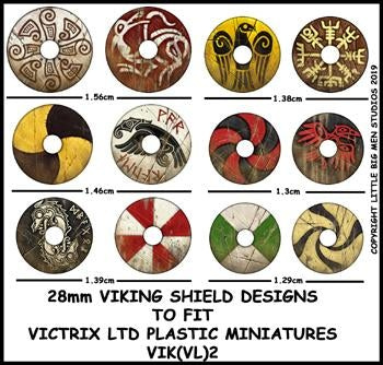 Viking Shield Designs VIK 2 - Arkusz kalkomanii do tarcz Wikingów