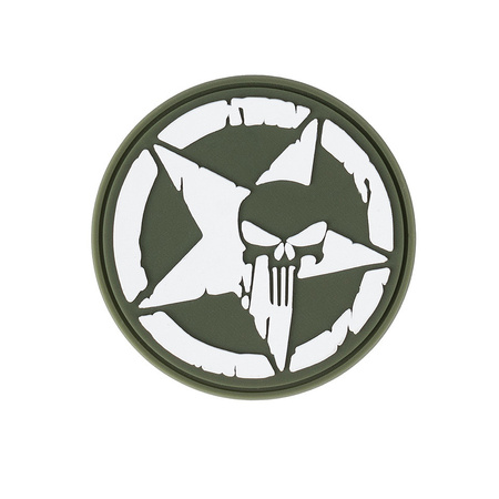 Naszywka 3D PVC Punisher allied star green 101 INC