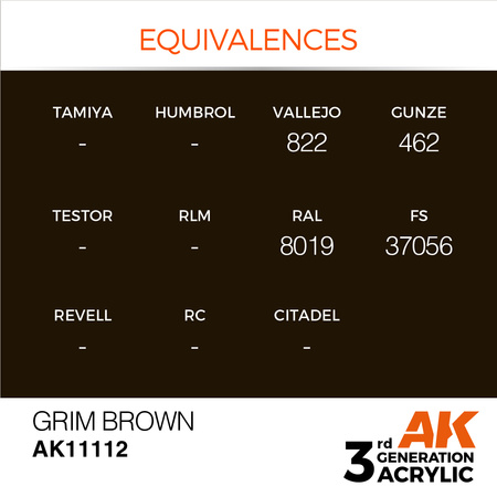 AK Interactive GRIM BROWN – STANDARD