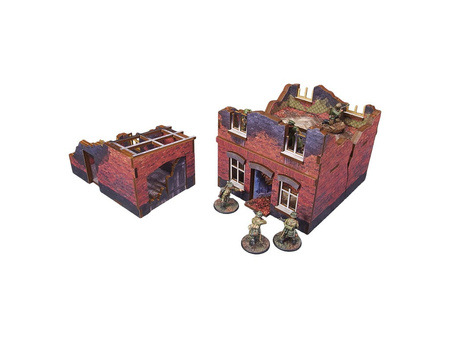 MICRO ART - WW2 Ostfront Stalingrad Small House (with garage) (3) (28mm) PREPAINTED