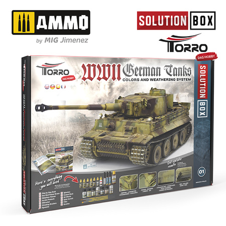Ammo: Solution Box 01 - WWII German Tanks - Colors and Weathering System