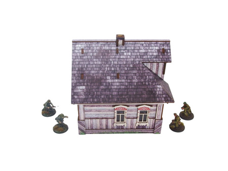 MICRO ART - WW2 Ostfront Village Whitewashed Dacha (1) (28mm)