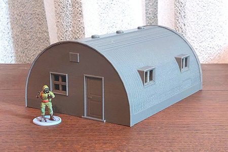 PM - Quonset Hut Barrack - 3D Printed - 28mm