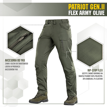 M-Tac Spodnie taktyczne Patriot Gen II Flex Army Olive