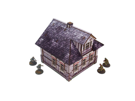 MICRO ART - WW2 Ostfront Village Whitewashed Dacha (1) (28mm)
