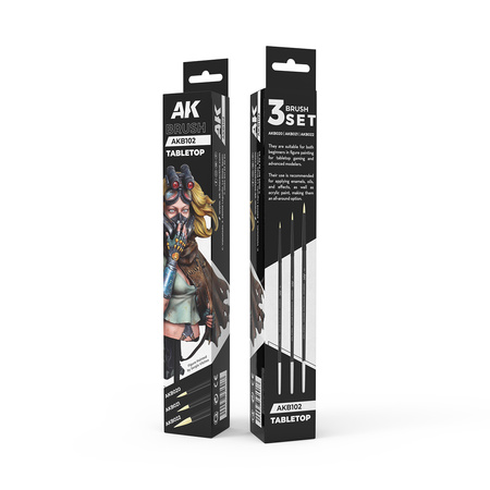 AK Interactive TABLETOP SYNTETHIC BRUSHES SET