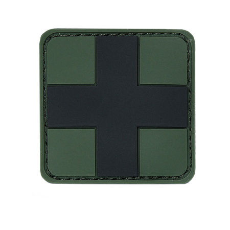 Naszywka Medyczna 3D PVC Czarny Krzyż 101 INC