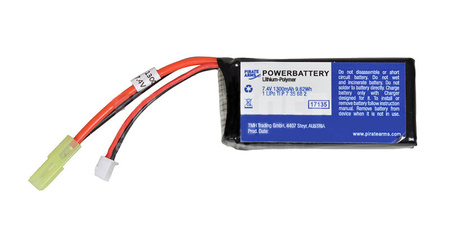 Bateria Li-Po 7,4V 1300mAh PEQ 20C Pirate Arms